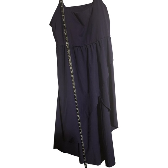 Halara 1X Navy Blue High Low Ruffle Tank Dress Plus Size - Picture 6 of 6